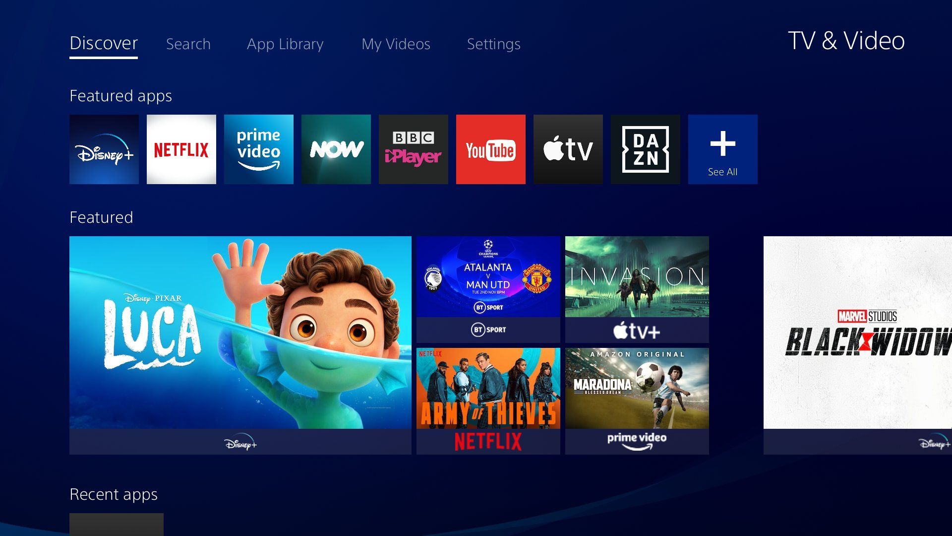 ps4 video apps