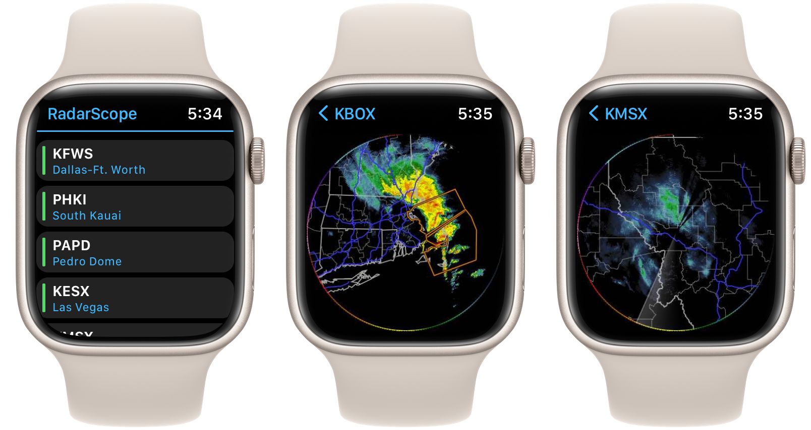 Radarscope Apple Watch app
