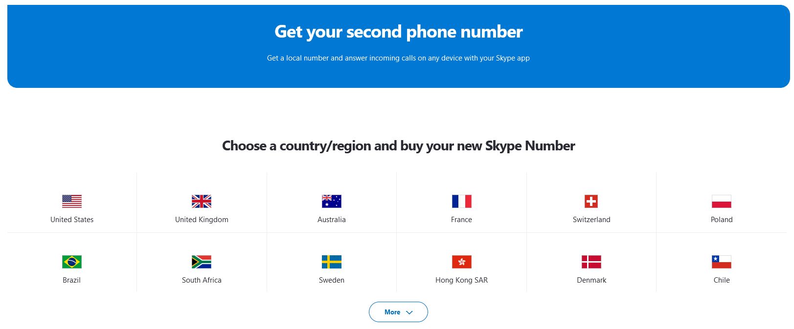 skype get your second phone number