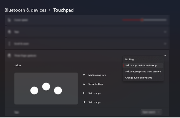 ویژگیهای تاچ پد و نحوه استفاده از آن در ویندوز 11 8 swipes gestures.png?q=50&fit=crop&w=750&dpr=1