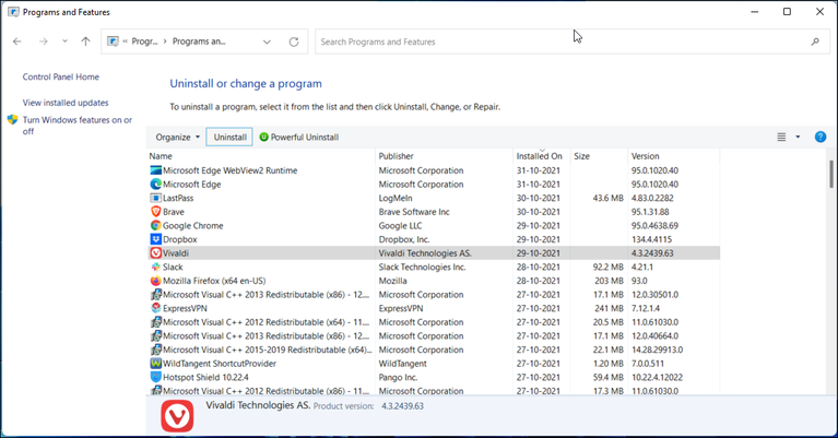 6 روش حذف برنامه های built-in و third-party از ویندوز 11 13 uninstall windows 11 app control panel.png?q=50&fit=crop&w=767&dpr=1