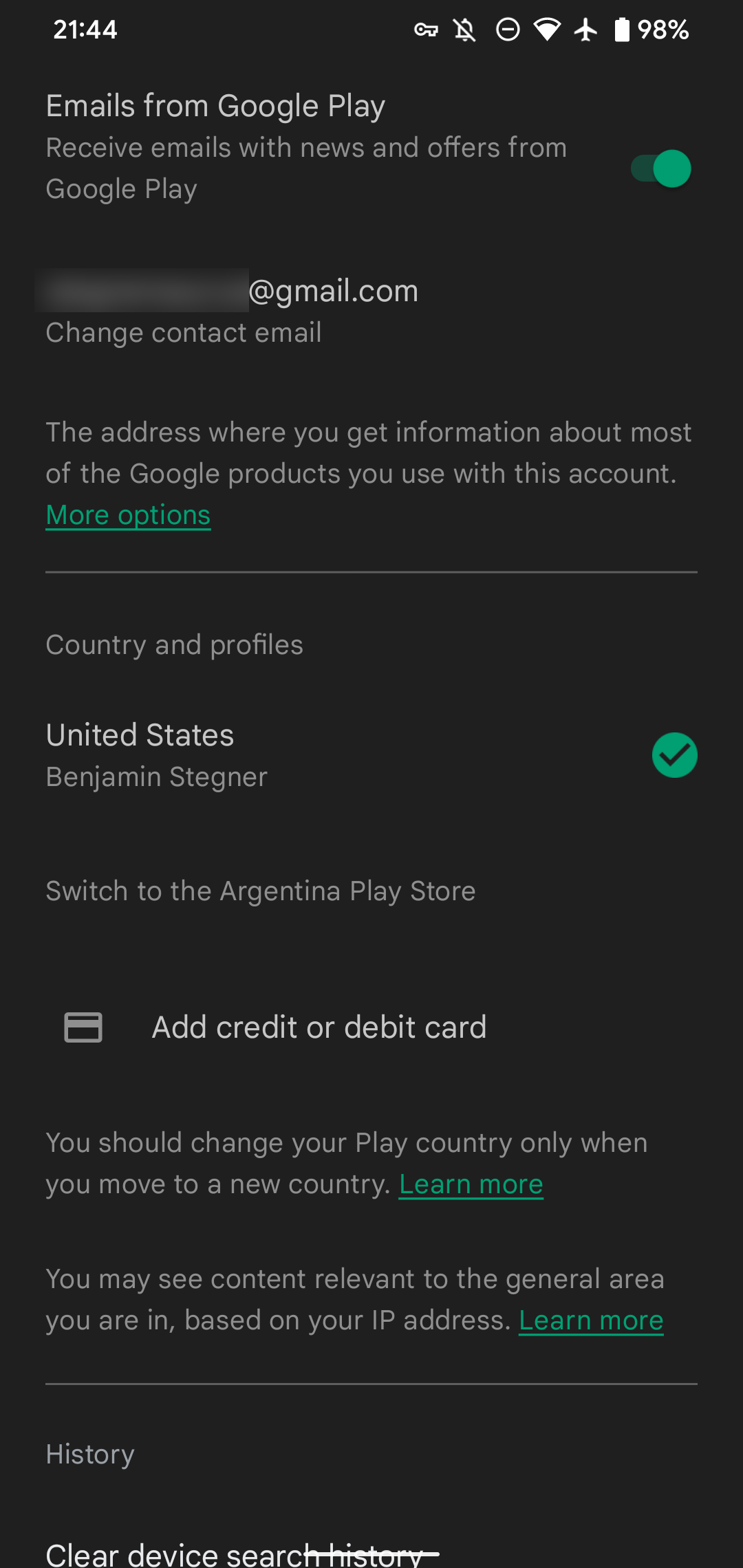 Google Play Country Settings 2021
