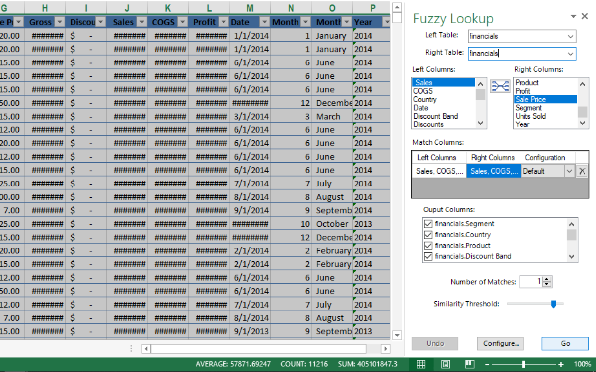 fuzzy Matching lookup