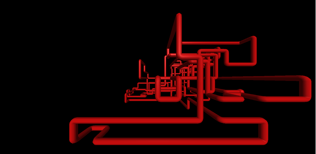 The classic Windows 3D Pipes screensaver 