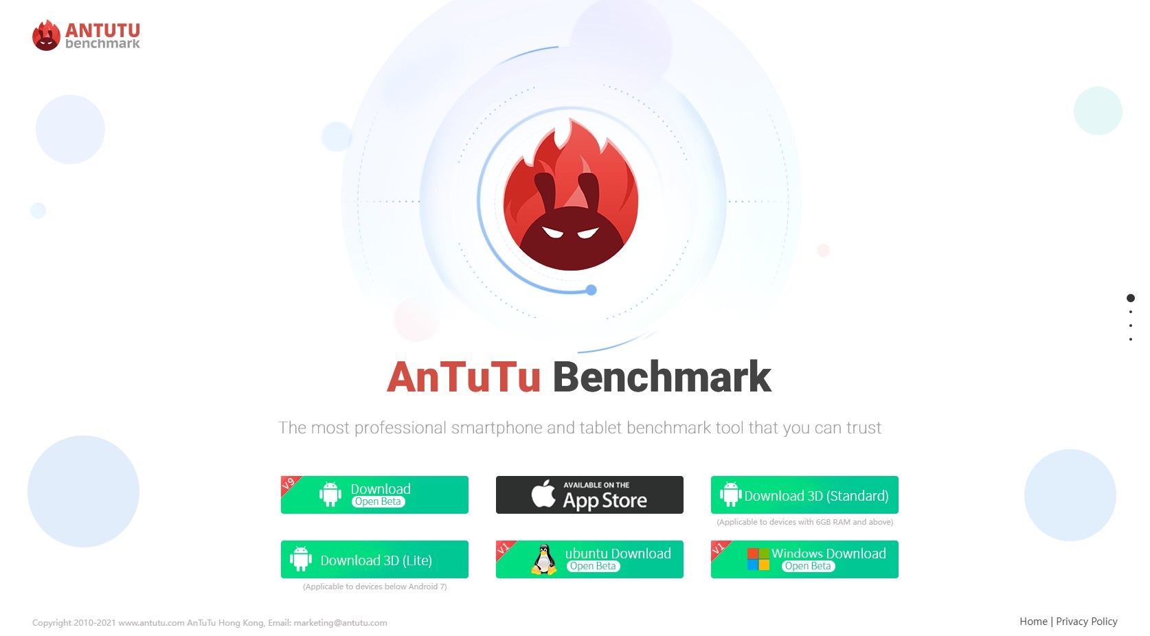 AnTuTu Benchmark App Download Webpage