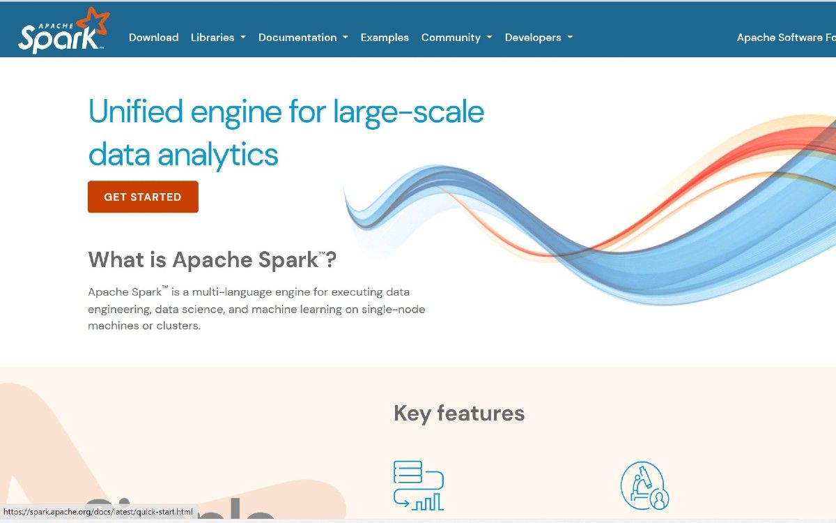 Apache Spark website interface