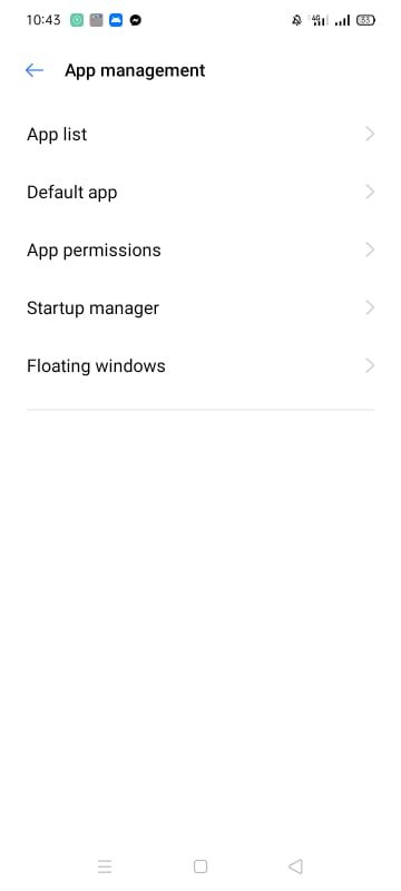 App List Option in App Management Settings
