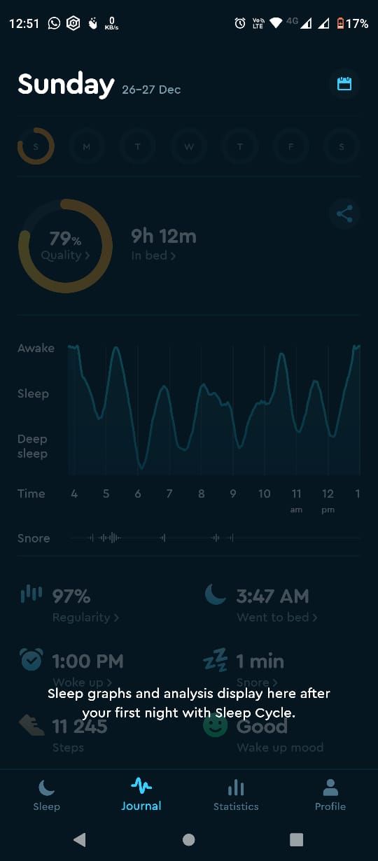 Sleep Cycle analytical report