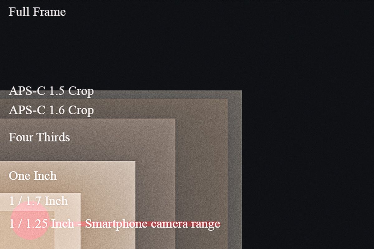 Camera sensor size comparison chart
