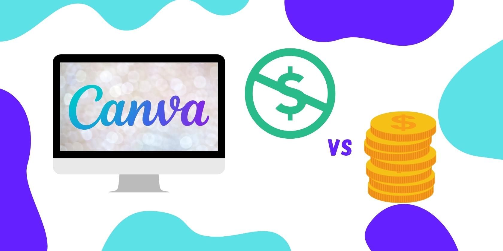 Canva free vs paid cover image