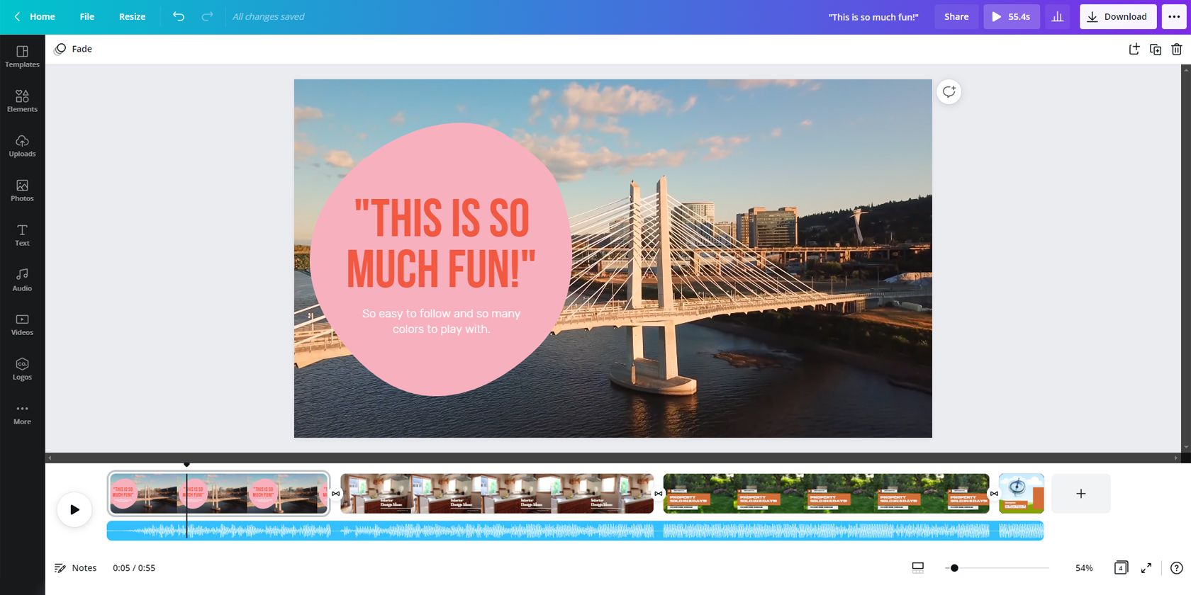 How to ADD Videos and Pictures over other Video in Canva