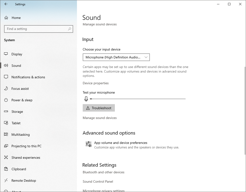 Changing Sound Settings in Windows Settings App