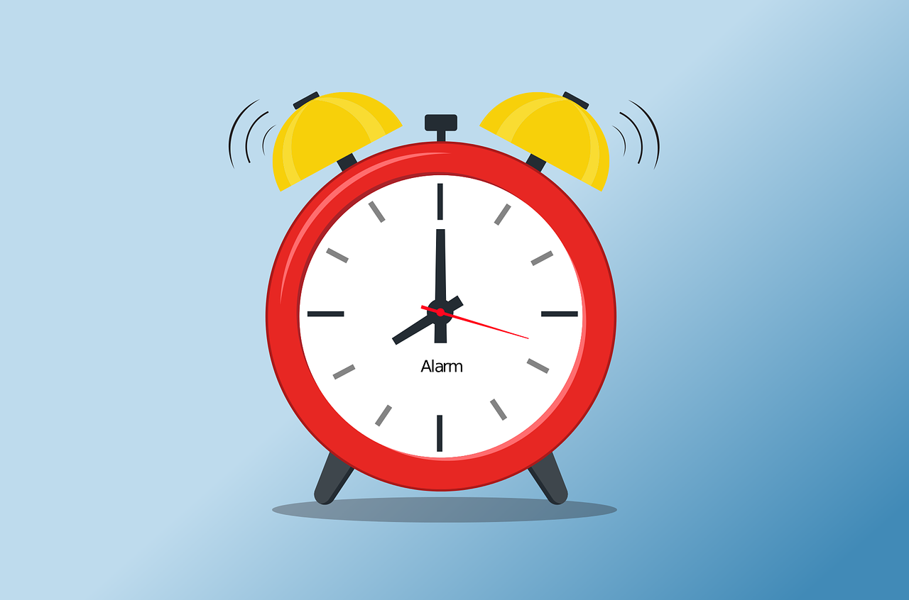Illustration of Alarm Clock Ringing