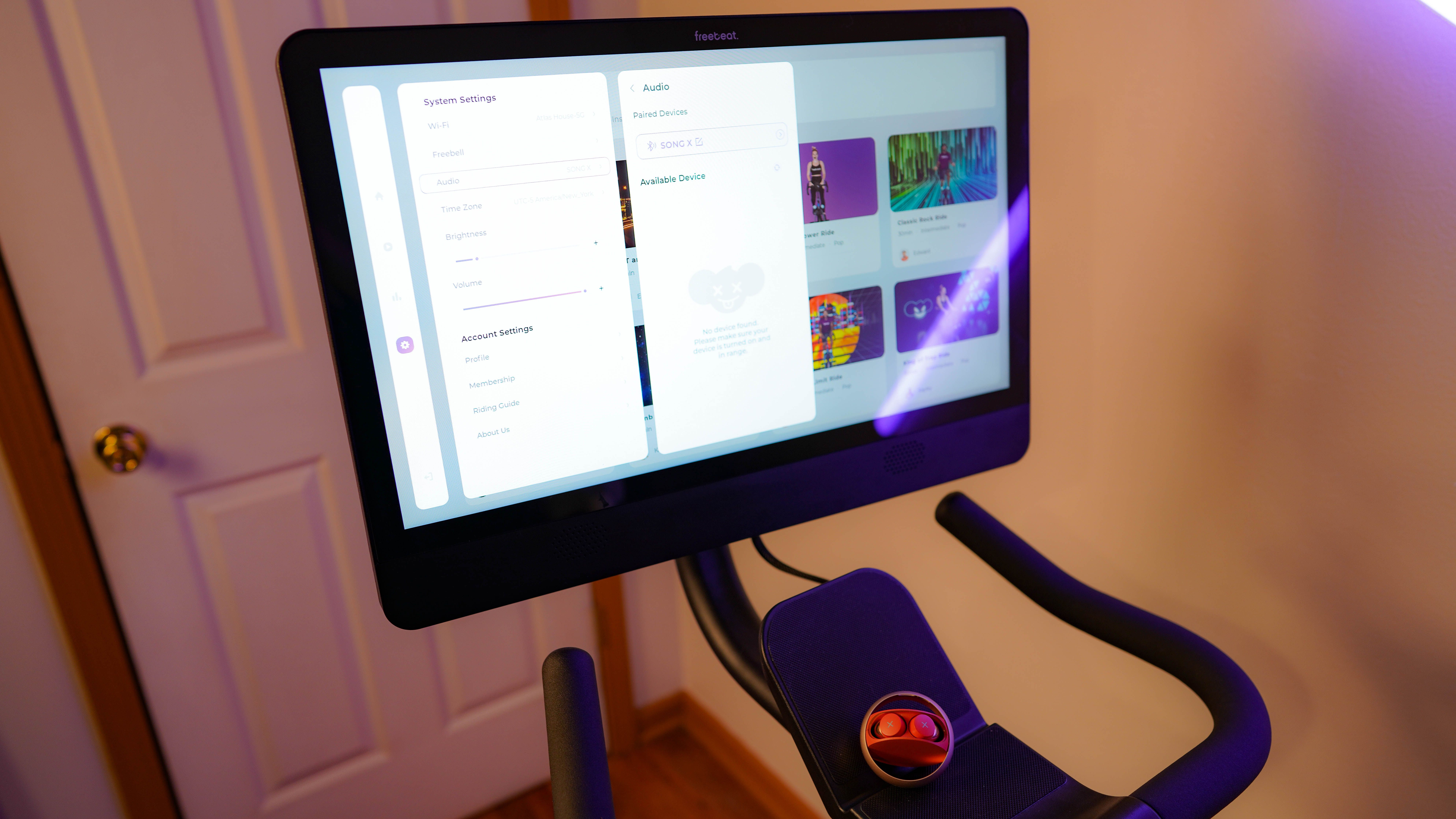 Freebeat xbike audio pairing via Bluetooth