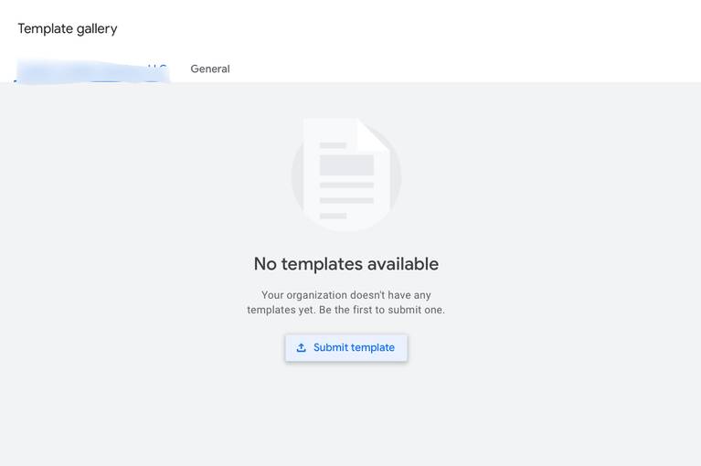 Gambar menunjukkan layar pengiriman template Google Documents