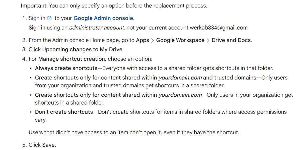 How to manage shortcuts in Google Drive