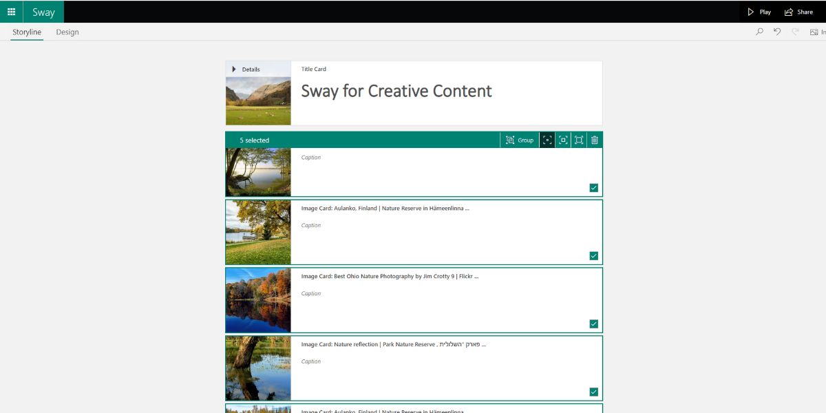 An image showing how to group images in Sway