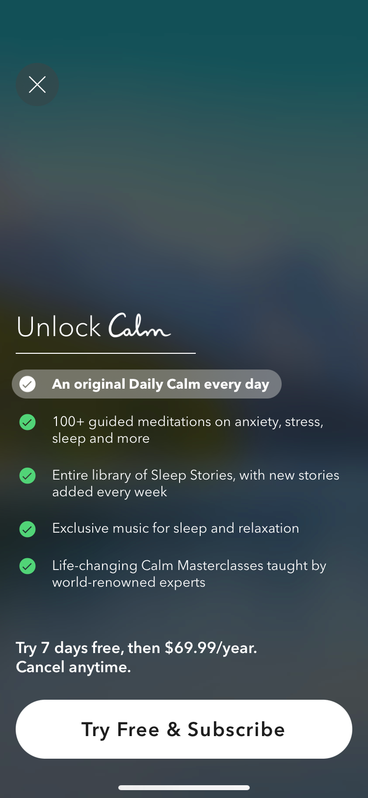 How To Cancel Calm App Free Trial