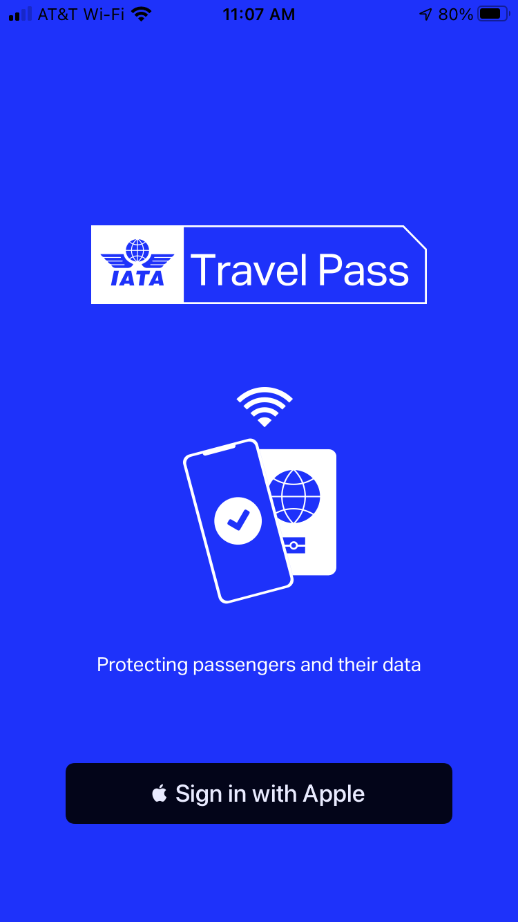 IATA Travel Pass app