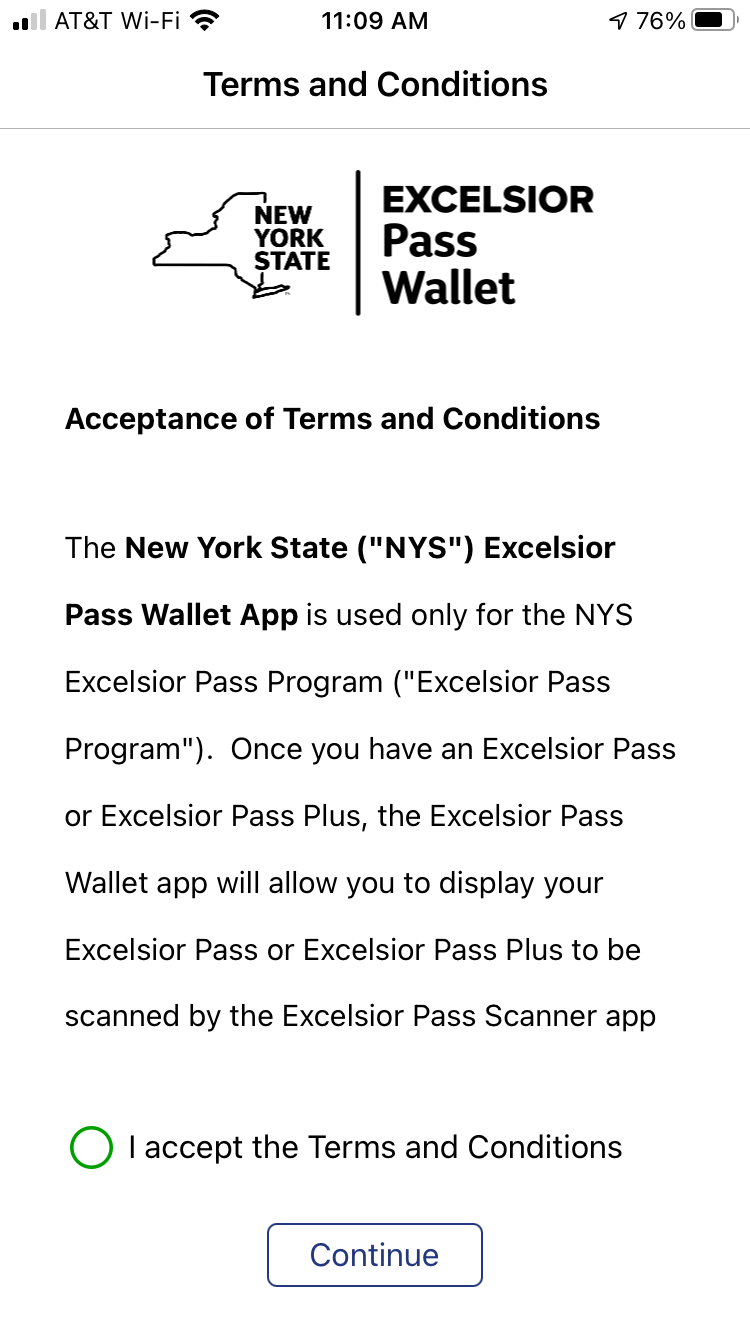 Excelsior app agreement