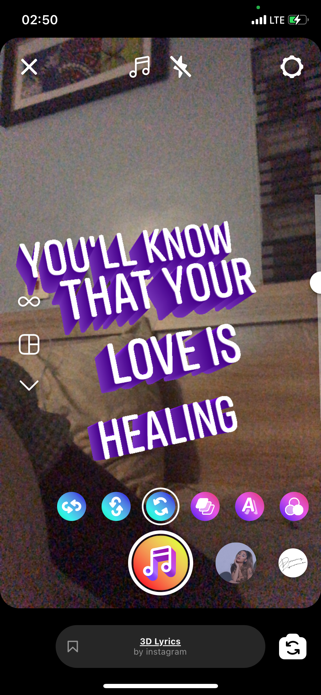 3D Lyrics Instagram AR Filter