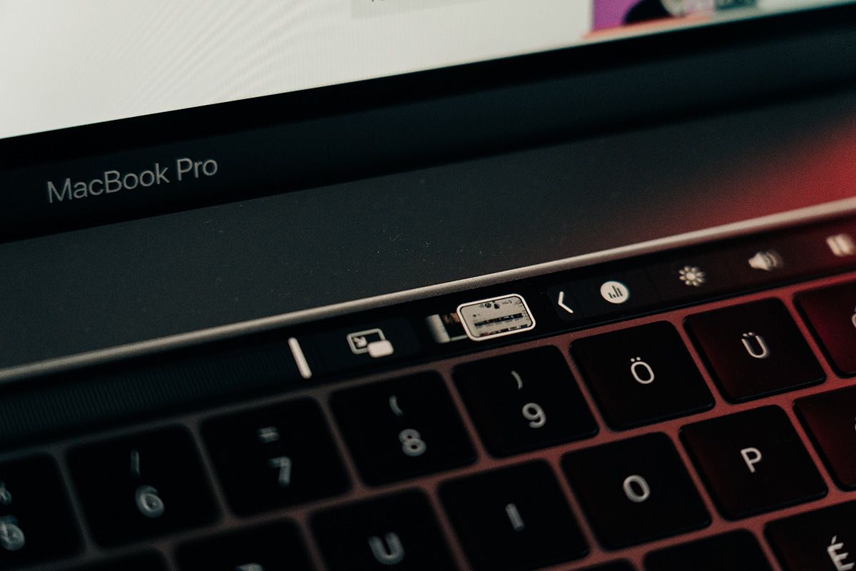 Touch Bar on a MacBook Pro