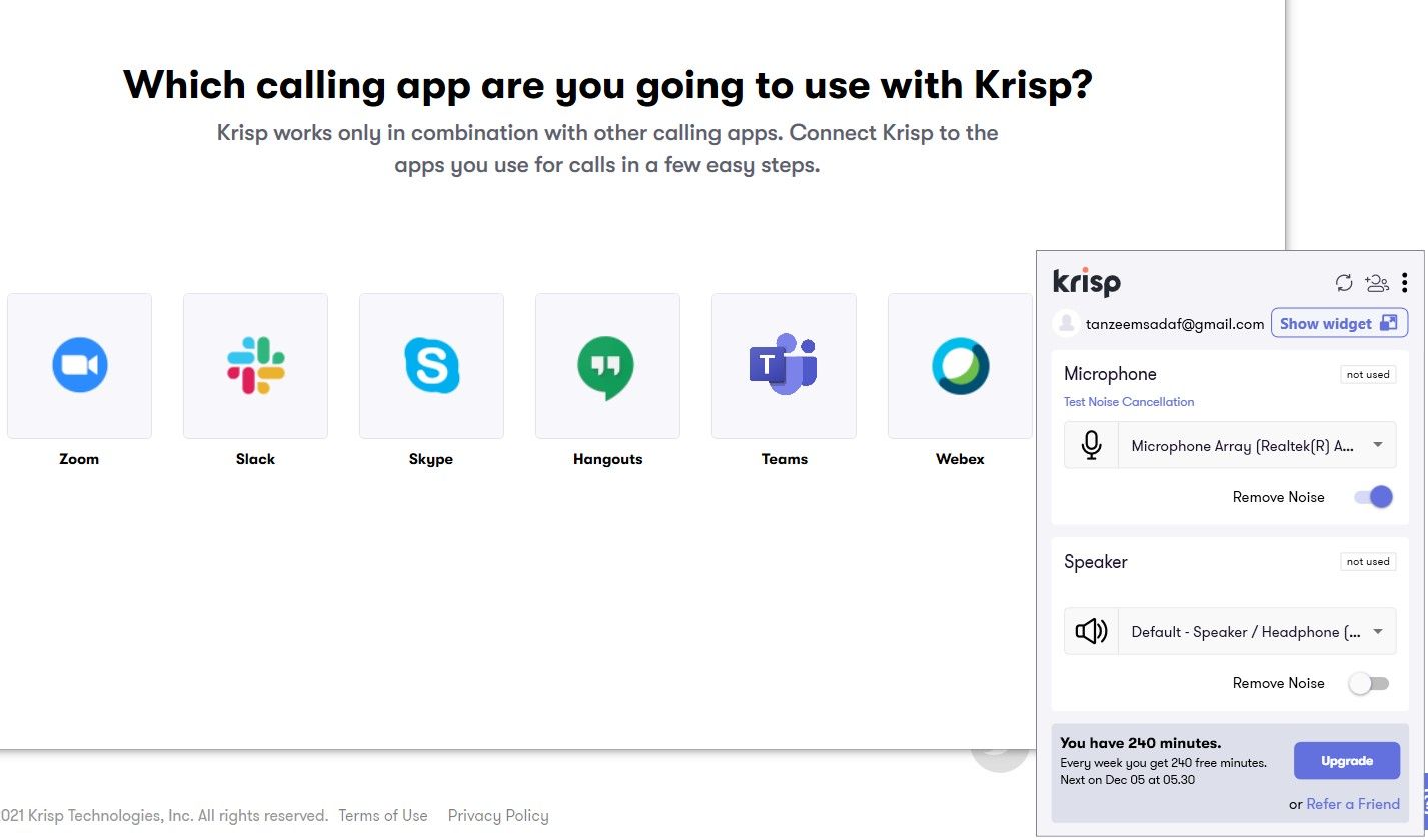 Setting up Krisp app with different calling apps