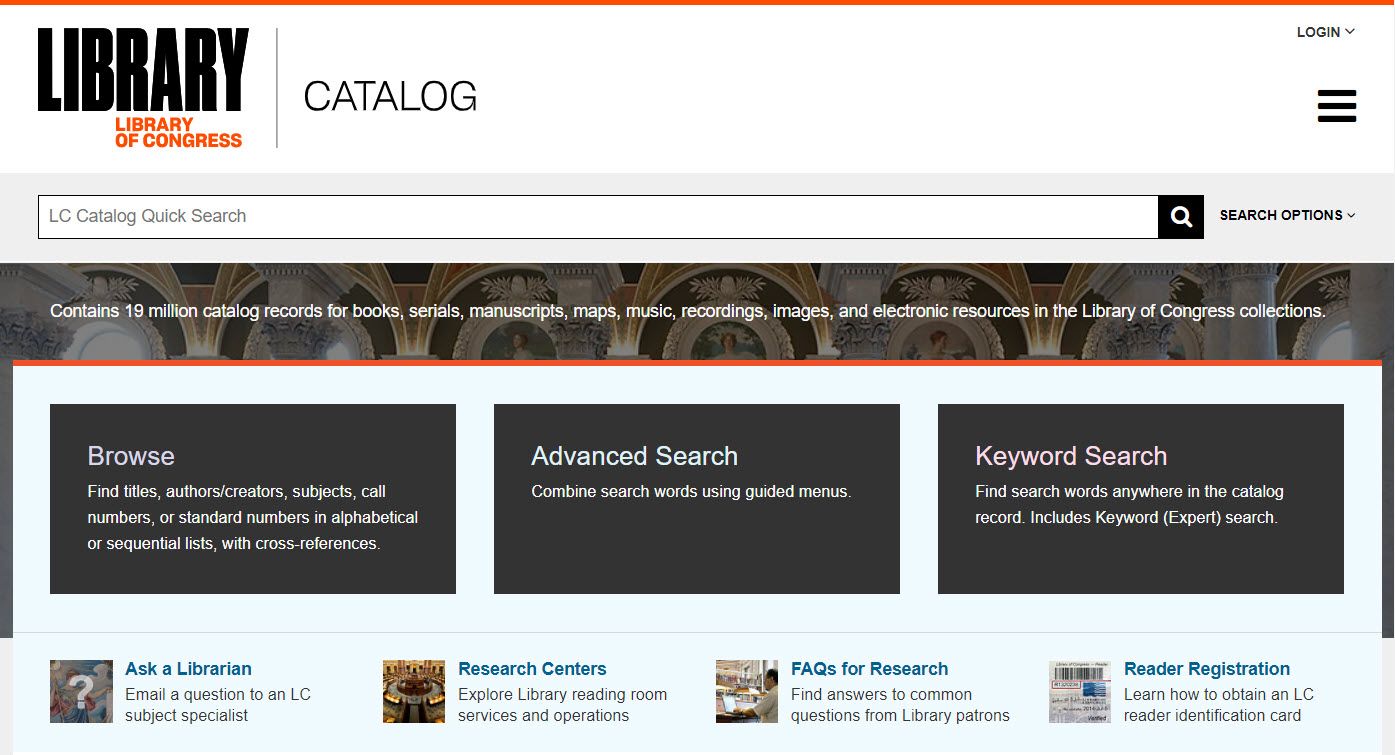 Advanced Search for a book at the Library of Congress site