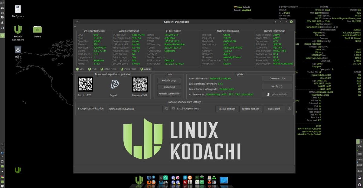 Linux Kodachi dashboard logo