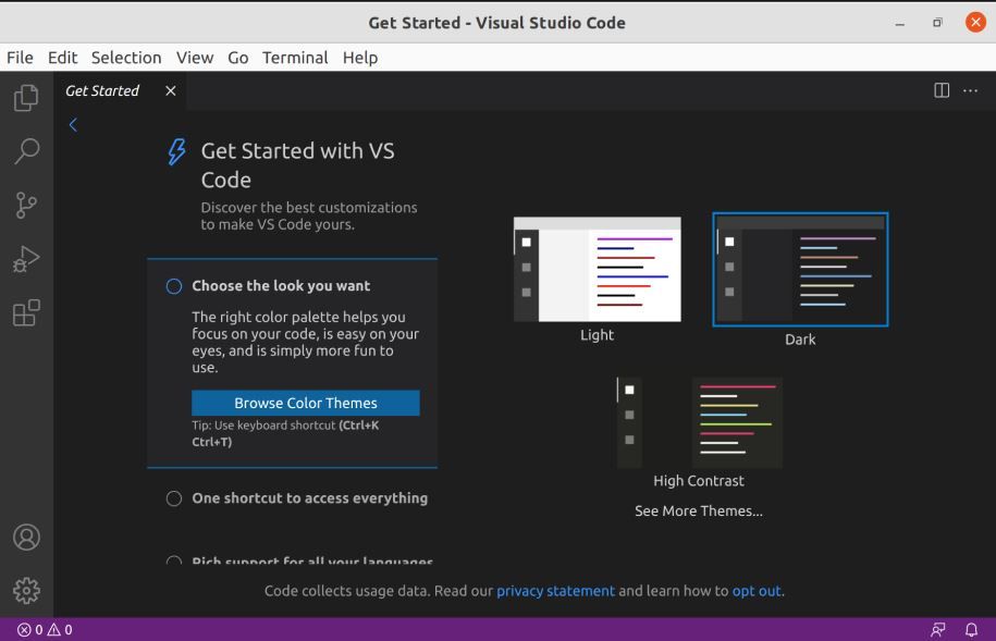 Microsoft Visual Studio Code interface