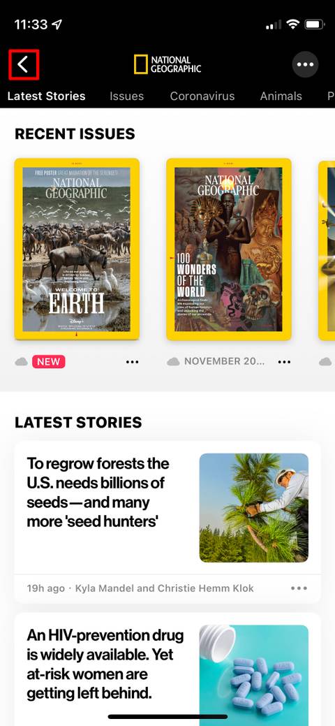 اصول استفاده از گوشی آیفون: نحوه بازگشت، رفتن به صفحه اصلی و دیگر موارد 3 National Geographic Back button.jpg?q=50&fit=crop&w=480&dpr=1 -