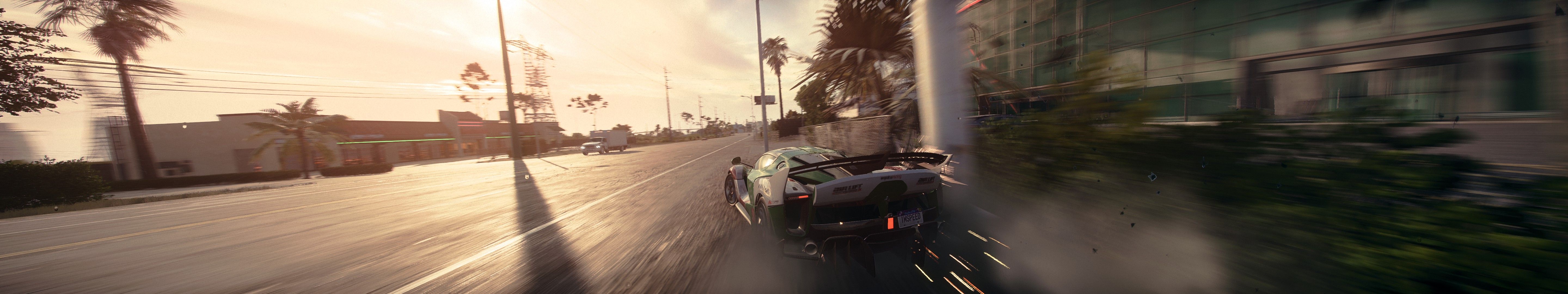 A Ferrari crashing into a lamp post in Need for Speed Heat