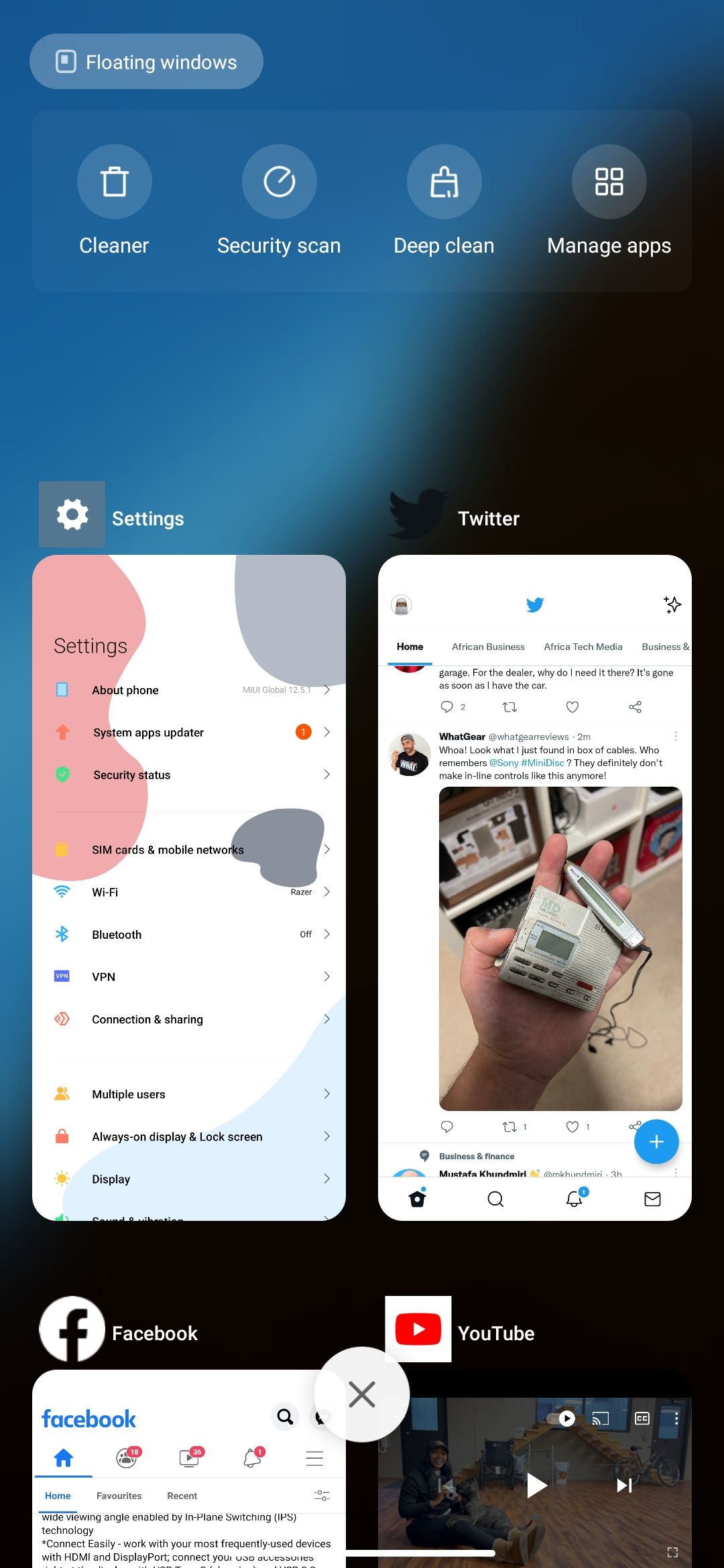 Màn hình tổng quan trên MIUI 12 của Xiaomi dựa trên Android 11