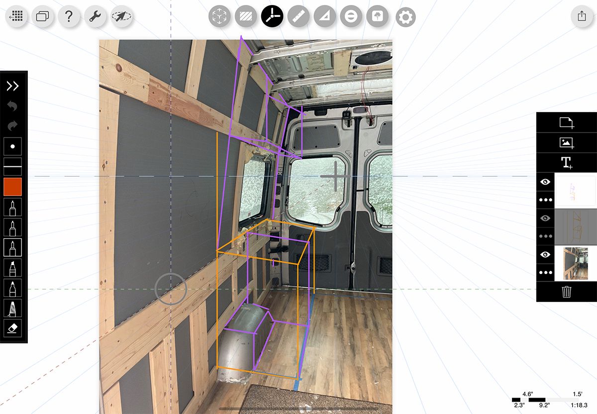 Perspective tool in morpholio trace