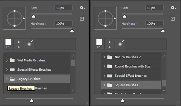 Photoshop switching to square brushes