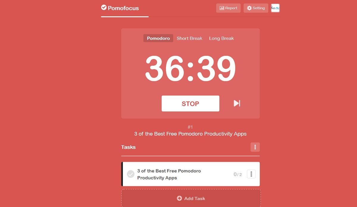 Using Promofocus promodoro app