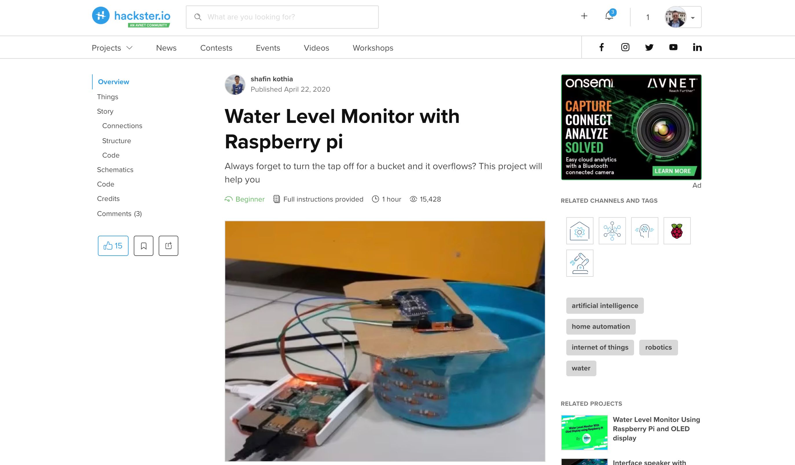 Raspberry Pi Water Level Monitor