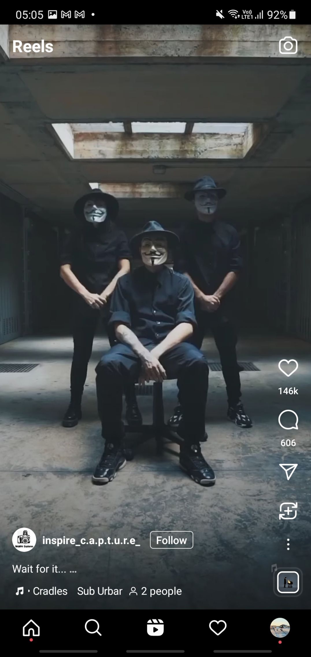 Instagram Reels Screenshot of a dance video