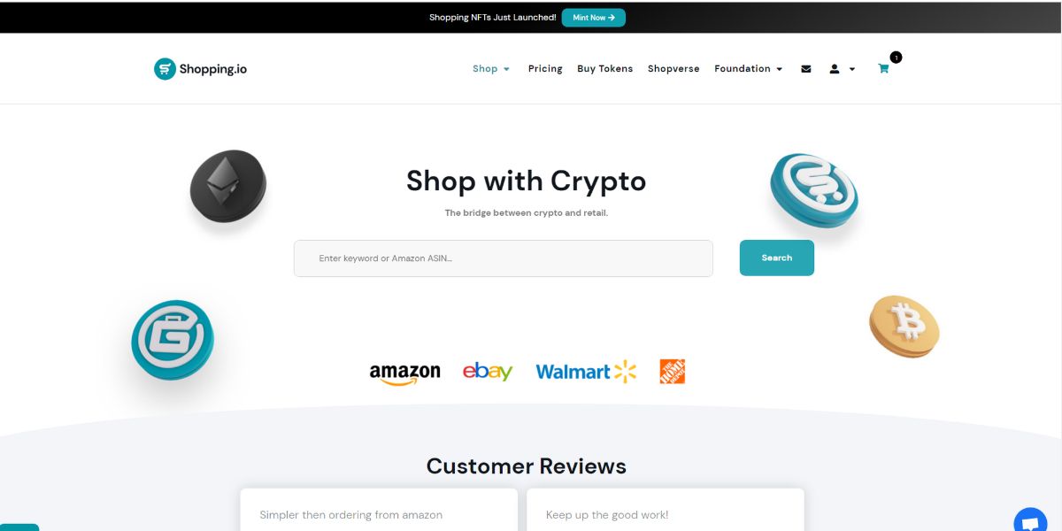An image of the Shopping.io platform