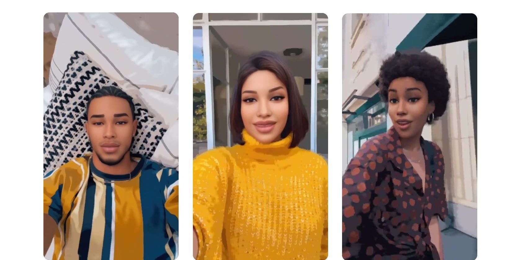 Snapchat's Avatar lens results