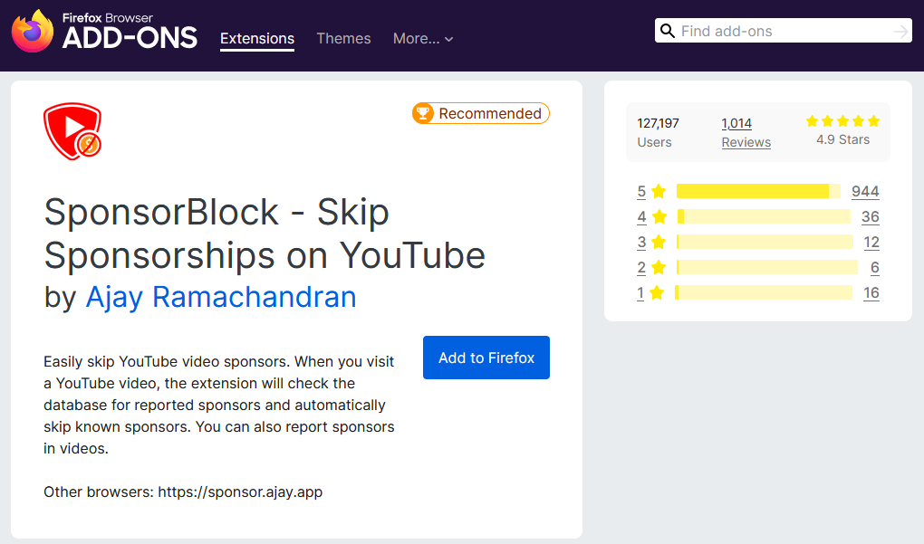 sponsorblock highlight