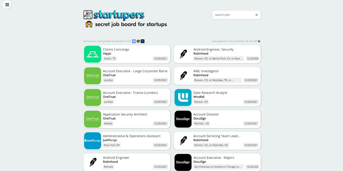 The job board of Startupers