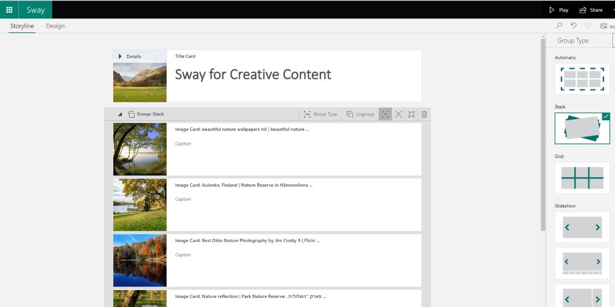 A visual for the image group menu of Sway