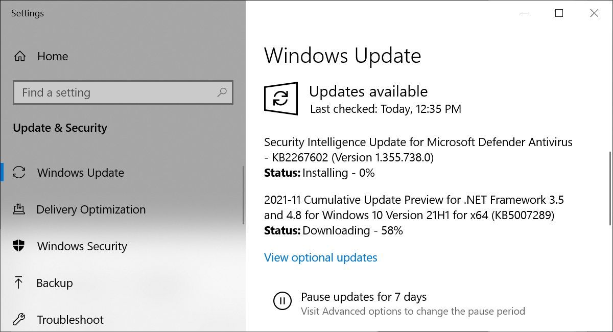 Windows 10 Windows Update Downloading
