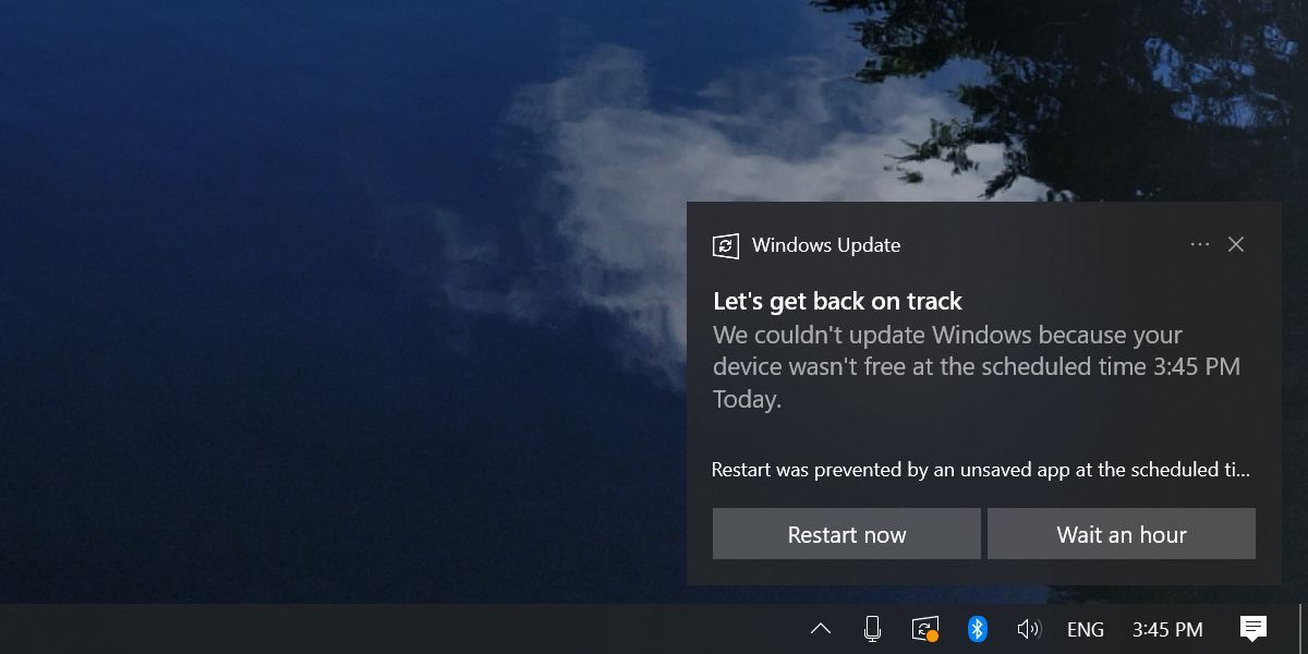 Windows 10 Windows Update Wait an Hour