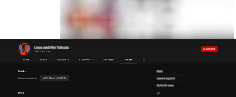 YouTube report a channel click flag icon