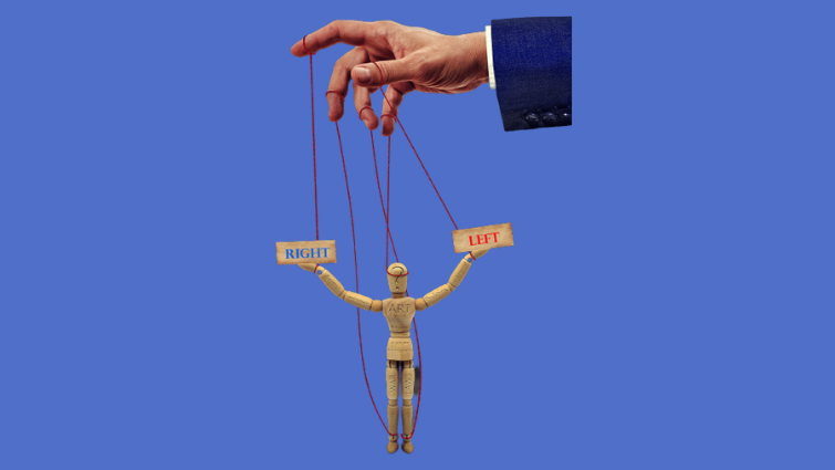 A puppet depicting politics