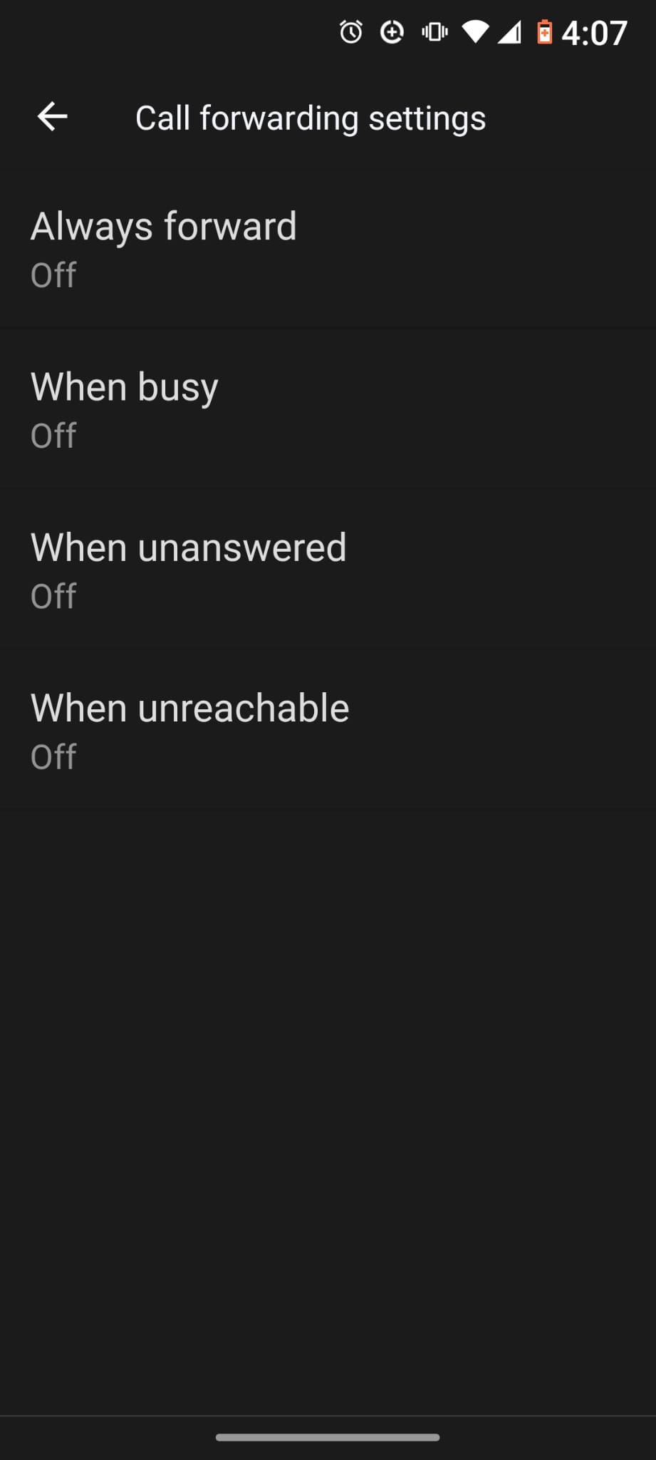 android phone call fowarding settings