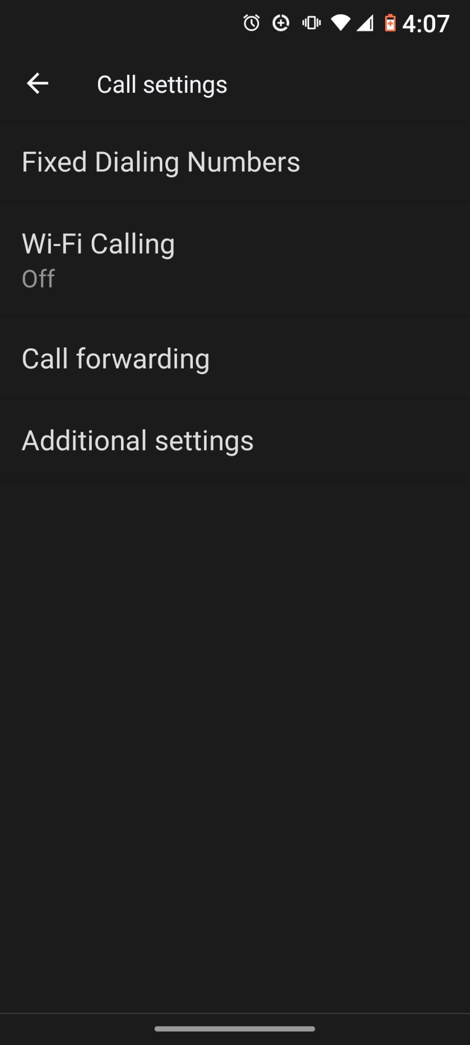 android phone call settings