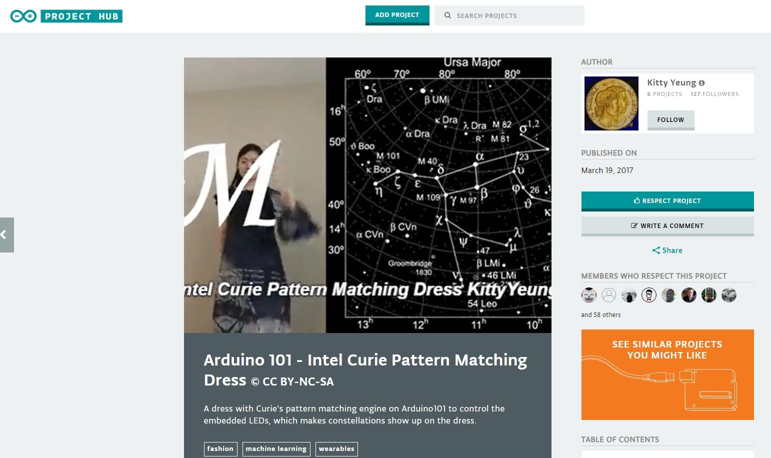 arduino 101 intel curie pattern matching dress